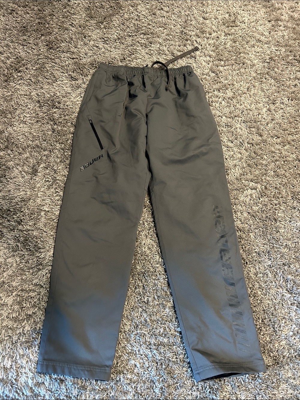 Bauer Men's Dark Gray Athletic Joggers with Drawstring